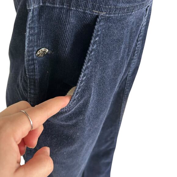 Vintage Madewell Blue Corduroy Overall Dress Womens Sz XS 80s Skater Cottage - Picture 13 of 16